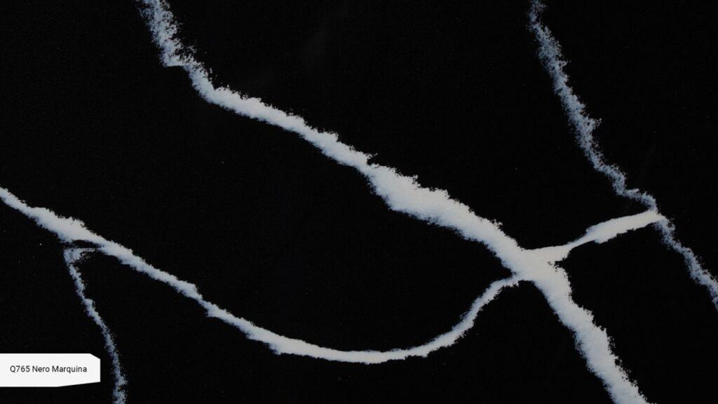 Noblle Quartz Q765 Nero Marquina изготовлено в правила камня