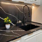 Noblle Quartz Q765 Nero Marquina изготовлено в правила камня