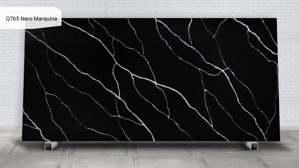 Noblle Quartz Q765 Nero Marquina изготовлено в правила камня