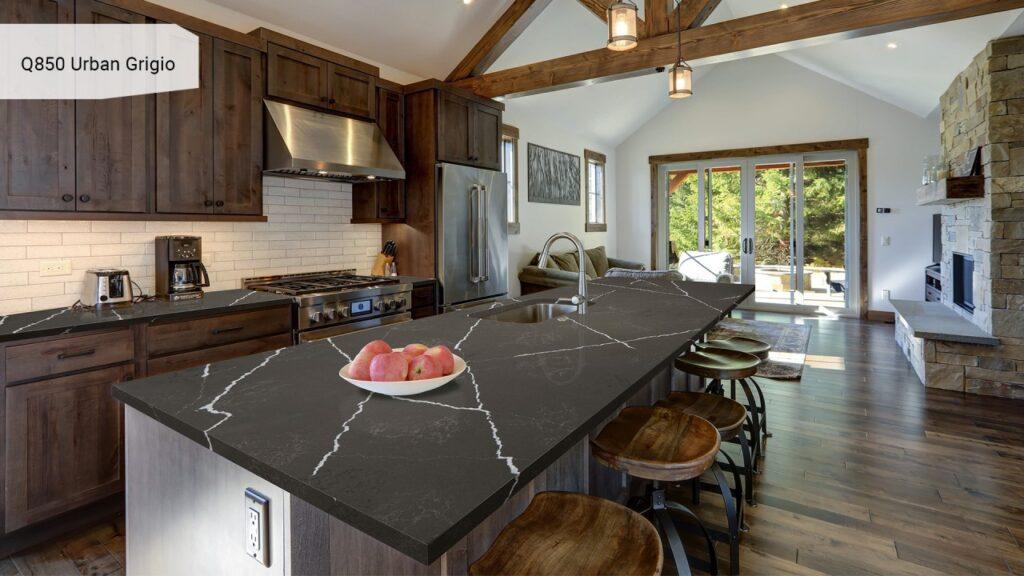 Noblle Quartz Q850 Urban Grigio изготовлено в правила камня