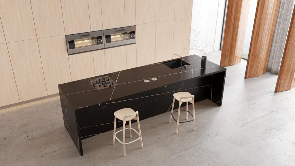 Vicostone Sahara Noir BQ9700 изготовлено в правила камня