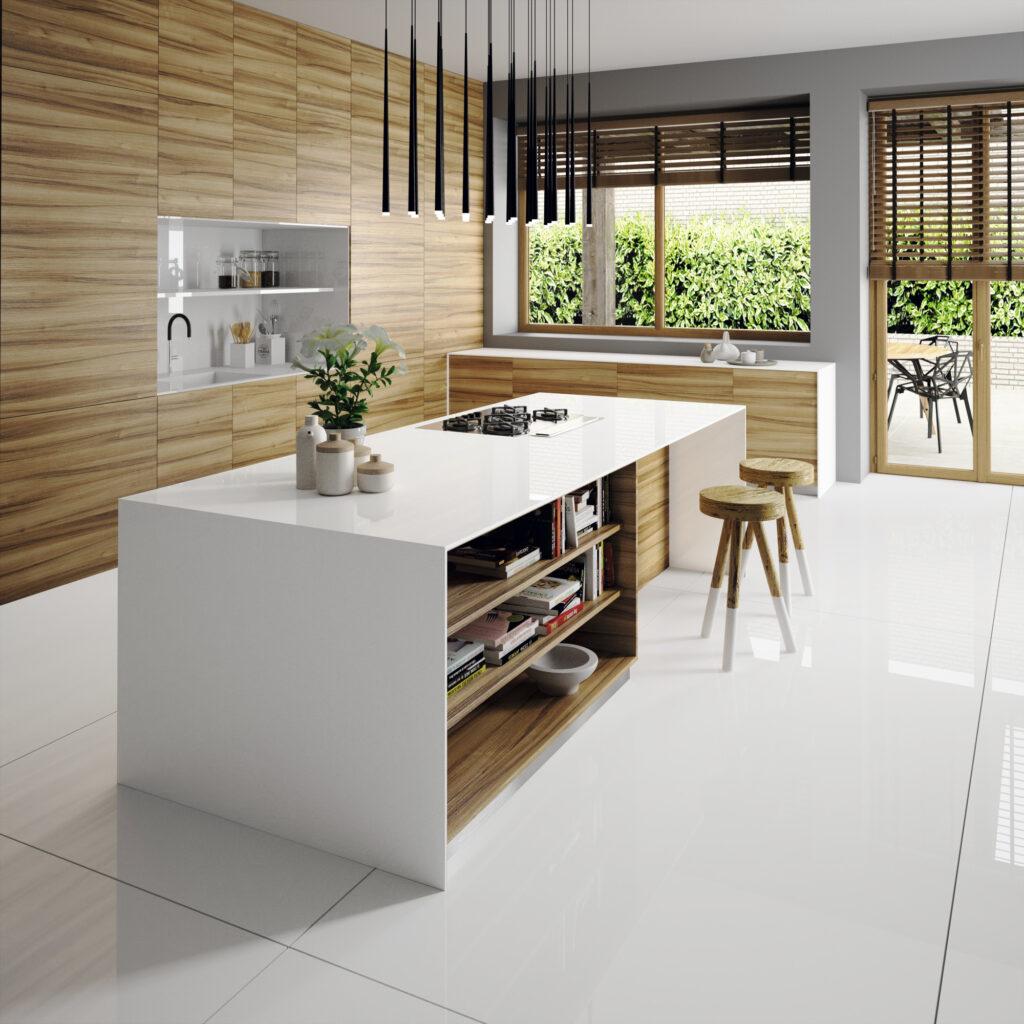 Silestone Iconic White изготовлено в правила камня