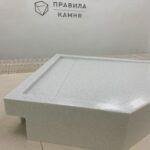 Поддон для душа в нишу из искусственного акрилового камня изготовлено в правила камня