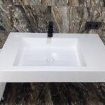 Раковина в ванную комнату с клапаном клик-клак изготовлено в правила камня