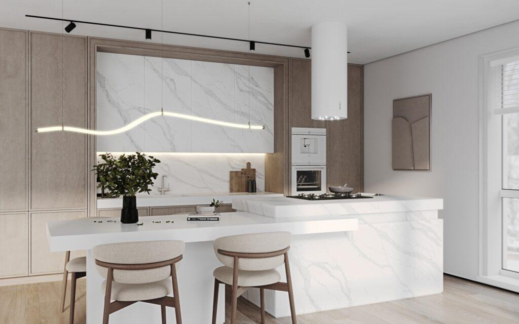 SmartQuartz Calacatta Moon изготовлено в правила камня