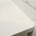 Столешница и овальная раковина из искусственного камня изготовлено в правила камня