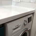 Столешница и овальная раковина из искусственного камня изготовлено в правила камня