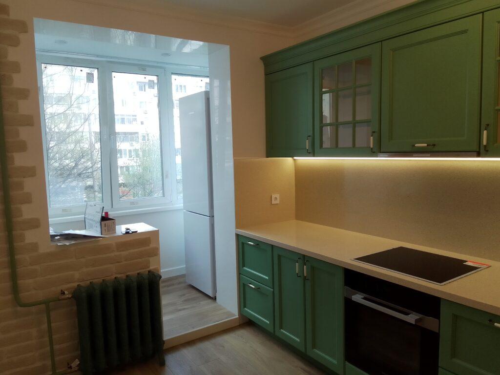 Мойка, столешница и фартук для кухни из искусственного камня изготовлено в правила камня