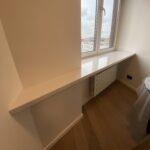 Акриловый подоконник сложной формы изготовлено в правила камня