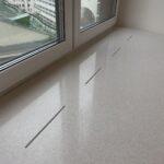 Акриловый подоконник сложной формы изготовлено в правила камня