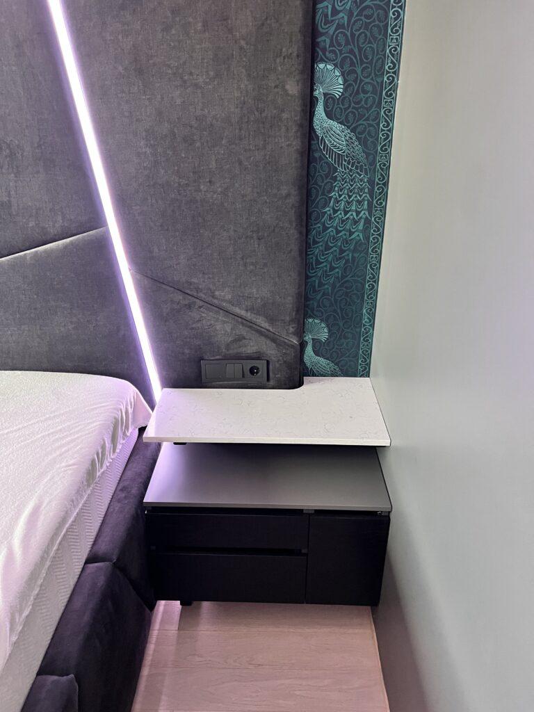 Столешницы из кварцевого агломерата изготовлено в правила камня