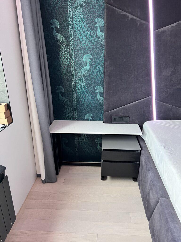 Столешницы из кварцевого агломерата изготовлено в правила камня