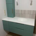 Столешницы с интегрированными раковинами из акрила изготовлено в правила камня