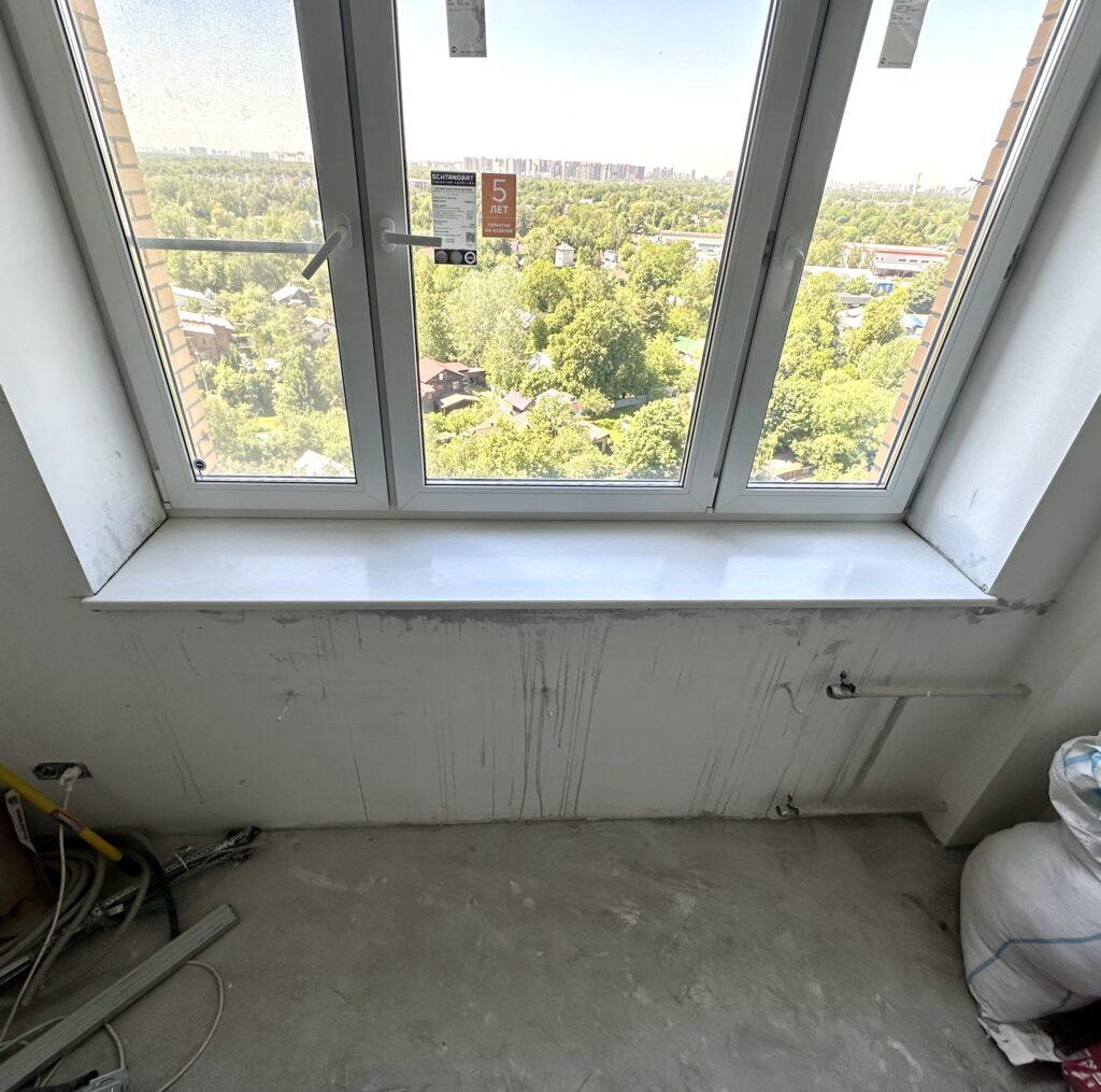 Подоконник эркерный 1 и 4 прямые (цена за 5 штук) из акрилового камня изготовлено в правила камня