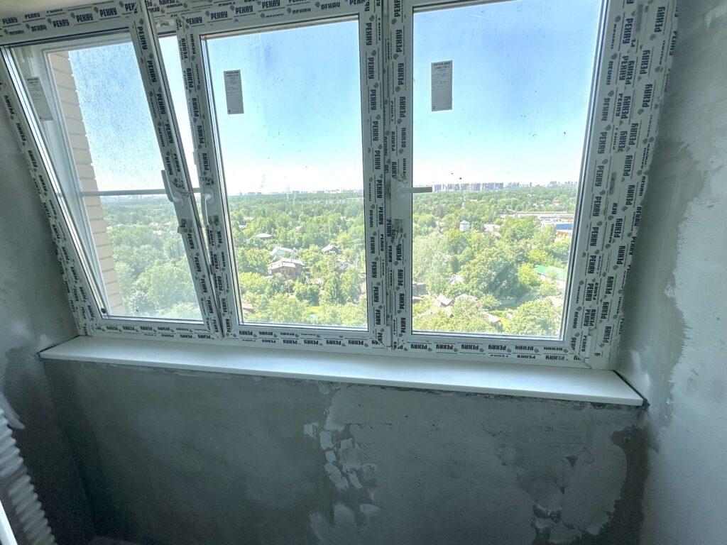 Подоконник эркерный 1 и 4 прямые (цена за 5 штук) из акрилового камня изготовлено в правила камня