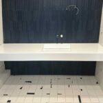 Столешница с щелевой раковиной из акрила изготовлено в правила камня