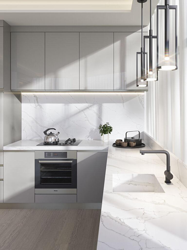 Primax Quartz 740 Rainbow Calacatta изготовлено в правила камня