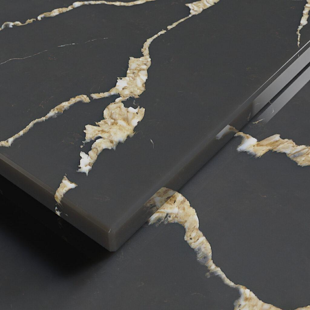 Primax Quartz 786 Calacatta Back Gold изготовлено в правила камня