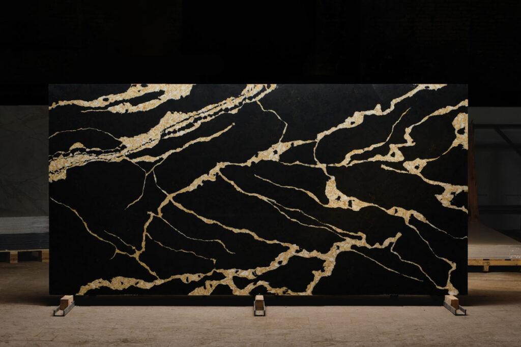 Primax Quartz 786 Calacatta Back Gold изготовлено в правила камня