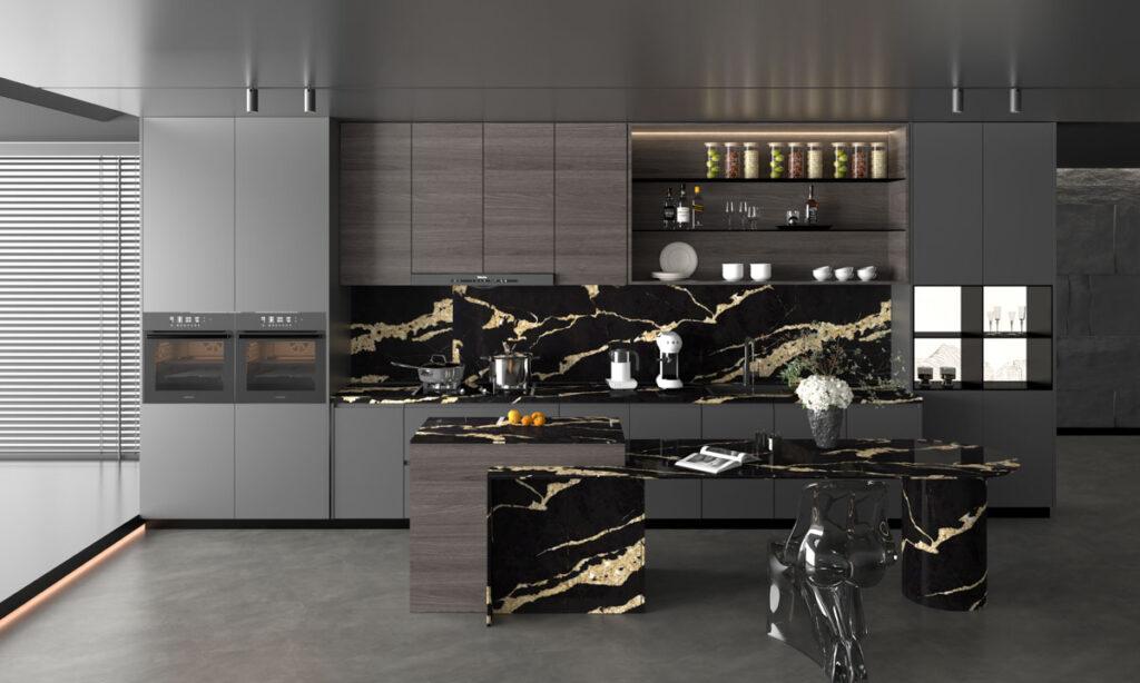 Primax Quartz 786 Calacatta Back Gold изготовлено в правила камня