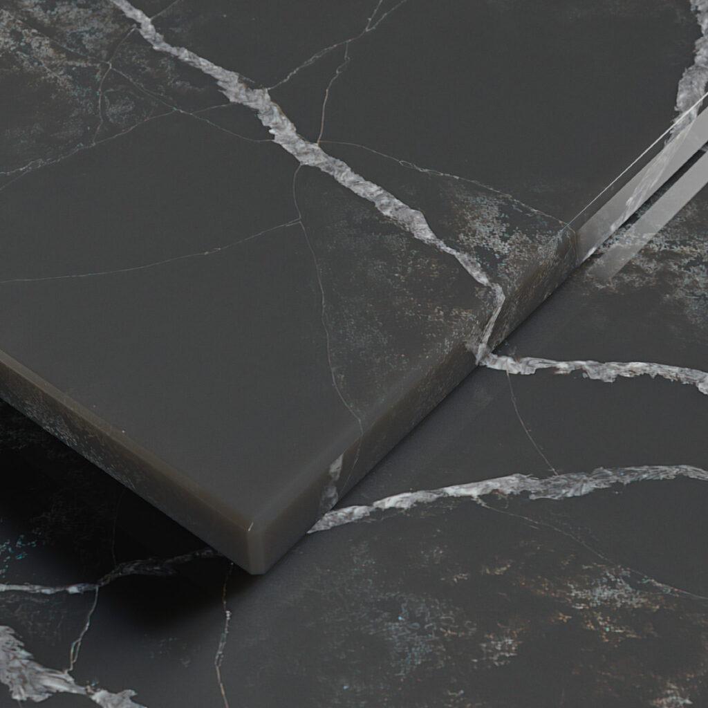 Primax Quartz 795 Calacatta Black Mist изготовлено в правила камня