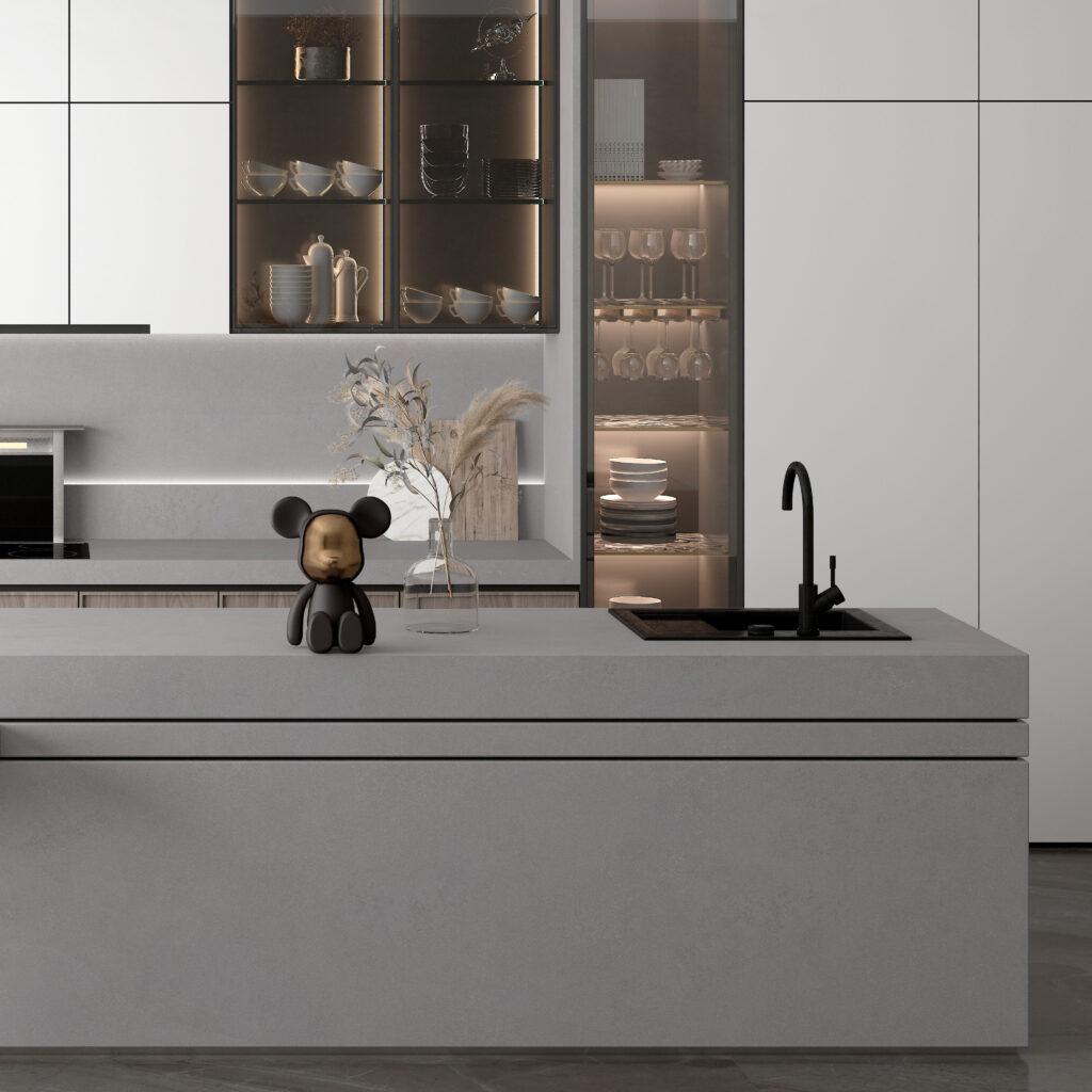Primax Quartz 826 Concrete Grey изготовлено в правила камня