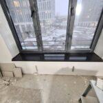 Подоконники из акрилового камня из черного камня (5 штук) изготовлено в правила камня