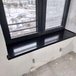 Подоконники из акрилового камня из черного камня (5 штук) изготовлено в правила камня