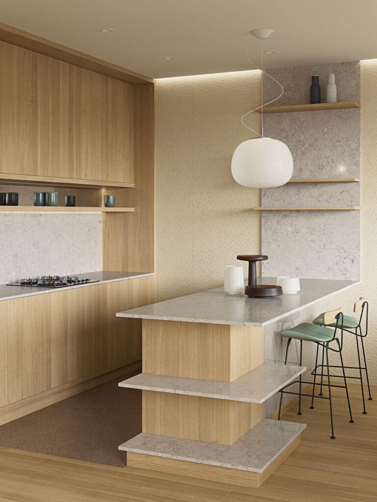 Primax Quartz 913 Golden Sunset изготовлено в правила камня