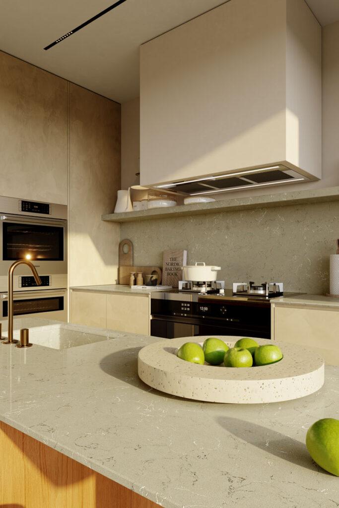 Primax Quartz 942 Ivory Grey изготовлено в правила камня