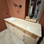 3 столешницы в ванную комнату из акрилового камня изготовлено в правила камня