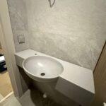 Столешница с раковиной сложной формы изготовлено в правила камня